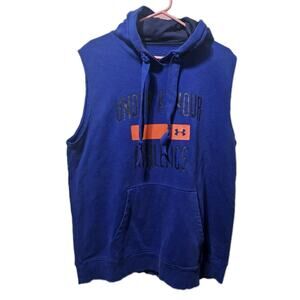 Under Armour Sleeveless Hoodie - Blue, Size Large Upcycled